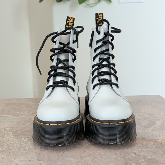 Dr. Martens White Combat Boots - Picture 3 of 10